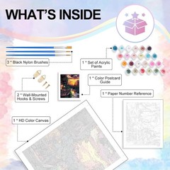 Paint by Numbers Kit for Adults – Sunset Cabin Adult 16x20inch, Sunset-1