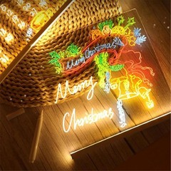 LED Drawing Board, Doodle Glow Drawing Board, LED Note Board with Colors