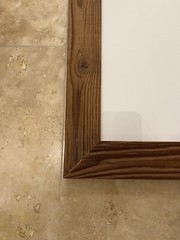 Cotton Primed Canvas Panel 16 3/4″ x 33″ with Frame Made of Old Cedar Wood
