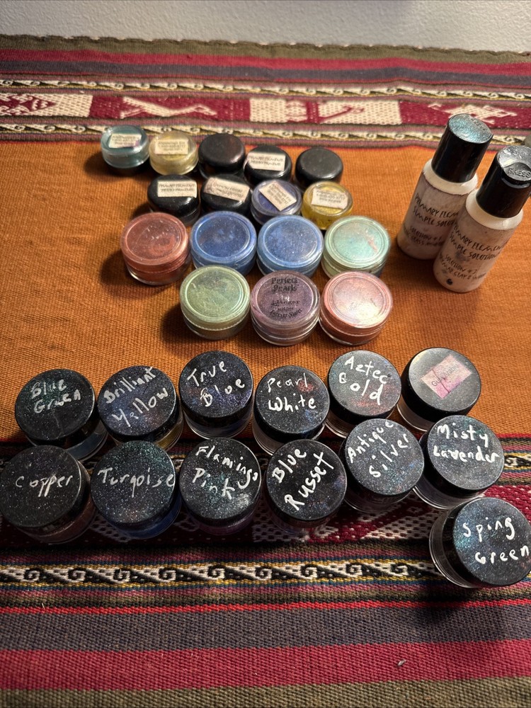 Pearlescent Pigment Lot For Epoxy Resin 29 PCs + Solution
