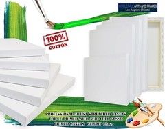 1-1/2″ Medium Grain Cotton Artist Stretched Canvas. Many Sizes Bulk Discounts.