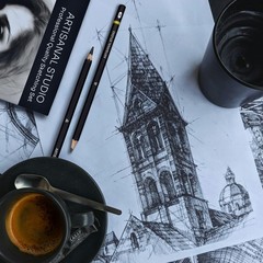 ARTISANAL STUDIO Pro Drawing & Sketching Kit 12B4H Graphite, Charcoal, Tools