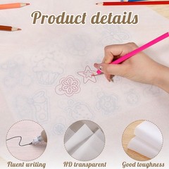 Tracing Paper Roll 17in x 75yd, White Trace Paper Pattern Paper Translucent T…