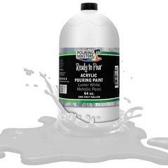 Pouring Masters Luster White Metallic Pearl 64oz Acrylic Pouring Paint