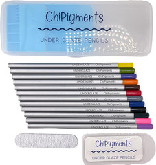 ® Underglaze Pencils – 12-Pack (Full Color Set) Ceramic Decorating Tools for Pot