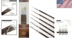 Professional 6-Pc Rigger Liner Brush Set for Intricate Detailing & Pinstriping