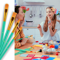 Paint Brush Set, 10 Pcs Paint Brushes for Acrylic Painting, round Pointed Tip De