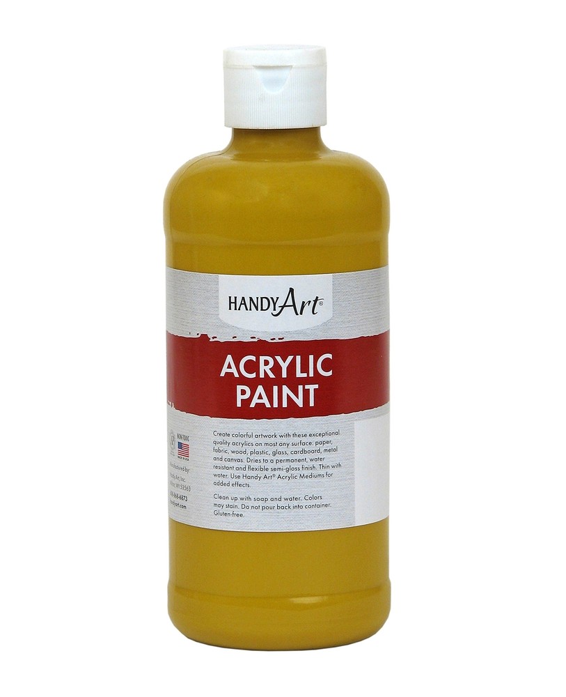 Student Acrylic Paint 16oz Yellow Oxide Bright Pigments for Art Craft Supplies