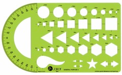 Jakar General Purpose Template 2 Light green Stencil 239mm x 140mm 4641
