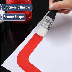 3-Pack Flat Paddle Paint Brushes with Nylon Bristles and Ergonomic Handle