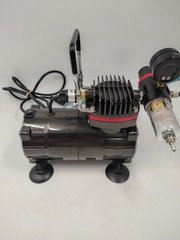 Airbrush Kit Ifoo Mini Compressor 1/5HP 57 PSI, Master G44 Dual Action Spray Gun