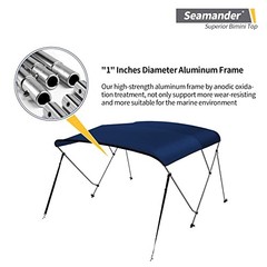 10 Colors Available – 3Bow 4 Bimini Top for Boat – 13 Different Sizes