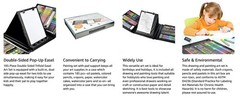 185 Pieces Double Sided Trifold Easel Art Set, Drawing Art Box with Oil Paste…