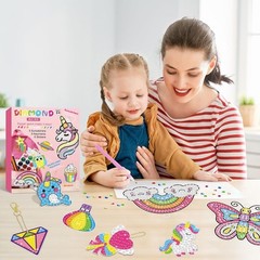 BANBBUR 16 Pcs Gem Art for Kids Age 4-8 8-12,Kids Crafts 5D Small, Sweet