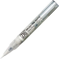 Kuretake Zig Ultra Fine Brush Pen White Japan Made Calligraphy Lettering Maker