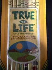 2007 Crayola Hallmark True To Life Tri-Color Tips Colored Pencils 8 pack Rare