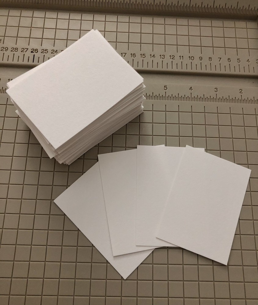 100 ACEO Cards ~ Blank 140 lb Watercolor Paper ~ 2.5 x 3.5 White ~ Canson