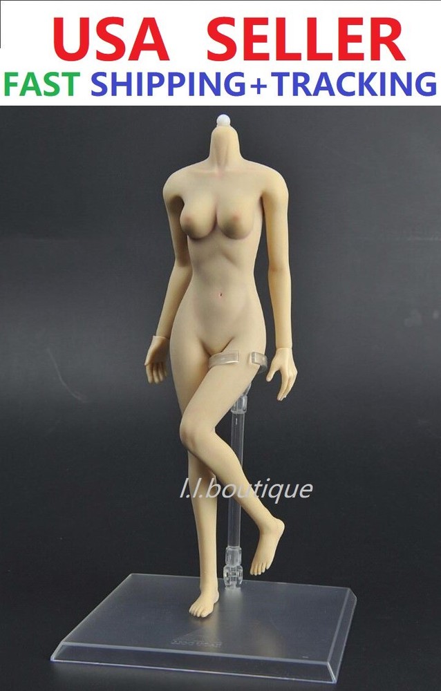 JIAOU DOLL 1/6 FEMALE SEAMLESS Medium Bust Pale Figure Body w/ BIKINI & STAND