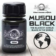 MUSOU BLACK PAINT Acrylic Paint 1L Bottle plastic models various models crafts