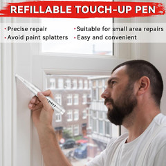 Fillable Touch up Paint Pen Brush, 4 Pack User-Friendly Refillable Paint Pens, M