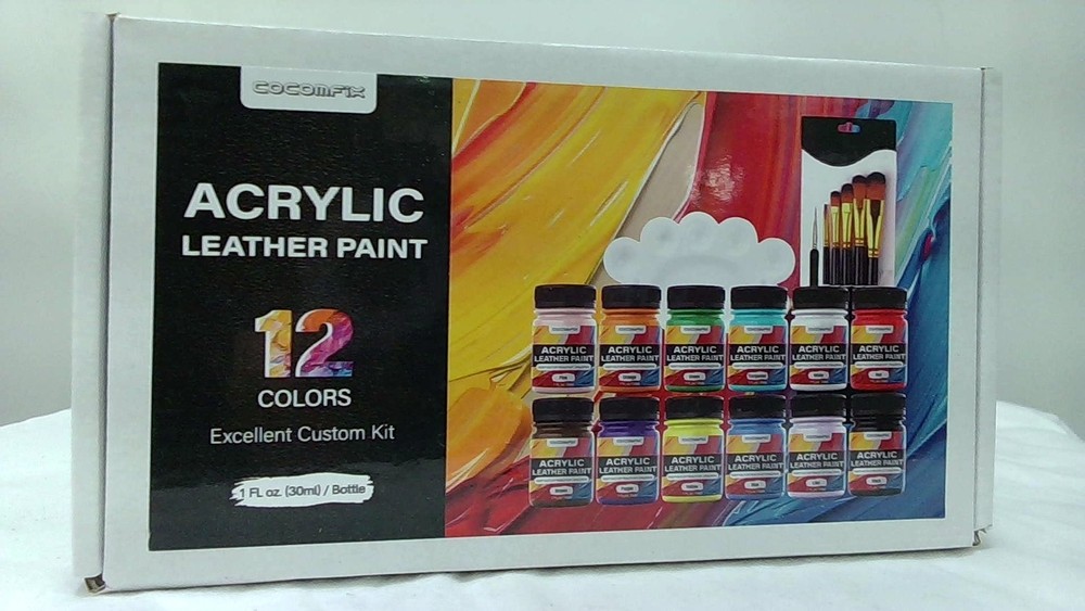 Acrylic Leather Paint For Shoe Painting- 12 Colors Leather Paint