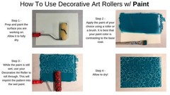 Decorative Art Texture Roller – 7″ 7 inches, Vertical Lines Pattern