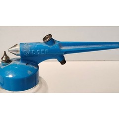 Vintage Badger Model 250 Basic Spray Gun Blue Hobby Airbrush Siphon Jar Paint