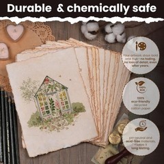 Thick Handmade Watercolor Paper 9.5×12 – 50 Sheets, Acid-Free & Bleedproof