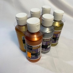SARGENT ART Acrylic Paints Set of 6 METALLIC PAINTS – 4 Ounce Bottles x 6 Pack