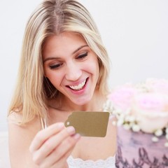 100Pcs Kraft Paper Gift Tags with String,2.8×2.2″ T-shirts Paper Labels White