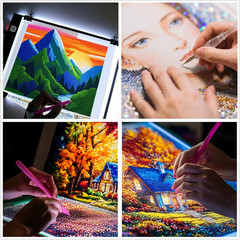 A3 LED Light Pad for Diamond Art, Sketching, Painting – Adjustable Brightness, S