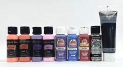 Tempera and Acrylic Paint Assorted Colors 2 oz and 3 oz Set of 9