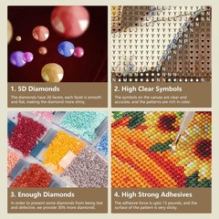 FHBUBPUP Farm Life Diamond Painting Kits 30 cm x 30 x 0.1 cm, Multicolored
