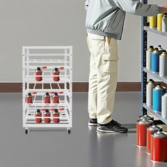 5 Tiers Rolling Paint Organizer Storage Rack, Paints Storage Cart,Iron Stand