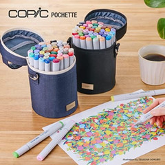 Too Copic Pochette Pencil Case Wallet Black Illustration Marker Pen Case NEW JP