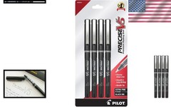V5 Stick Liquid Ink Rollerball Pens – 4-Pack, Extra Fine 0.5mm for Sharp Details