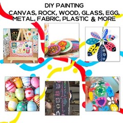 36 Color Bold and Fine Dual-tip Acrylic Paint Pen Set for Canvas Rock Wood Le…