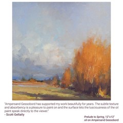 Gesso Wood Painting Panel Museum Series Gessobord 18″ x 24″ 1/8″ Flat Profile
