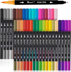 Dual Tip Brush Pen Set – 36 Colors for Artistic Joy in Journaling and Crafting