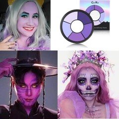 Go Ho 6 Colors Purple Face Body Paint,Cream Water 6 Makeup