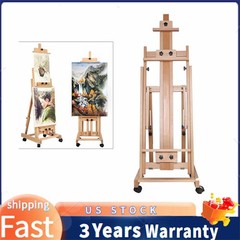 56 to 91″ Adjustable Large Movable Artist Studio Easel Wooden Art Stand H-Frame~
