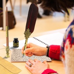 Trustela’s Quill And Ink Wax Stamp Set In A Gift Box – Calligraphy Dip Pen Set