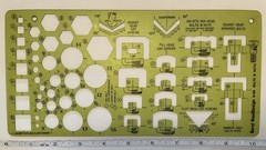 Lot of 7 Berol RapiDesign Templates R-40, R-56, R-57, R-85, R-123, R-301, R-303