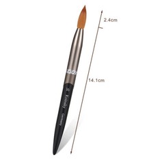 Professional Acrylic Kolinsky Nail Brushes Sizes 16/20# Nail Art Brush