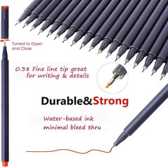 New Journal Planner Colored Pens 18-Color Fine Tip Art Markers Fast Shipping