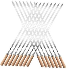 Idong PCKabobkewers 23.6″ Largeize Flattainlessteel BBQkewers for S 15 Silver
