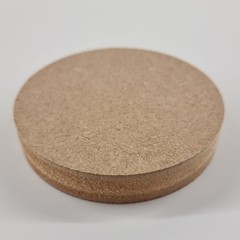 18mm Wooden MDF Circle Square Top Edge 10cm(100mm) Disk Blank Craft Shape