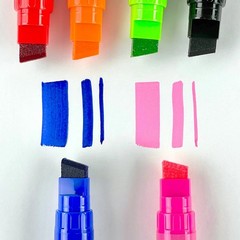 Jumbo Chisel-Tip Markers for Adults &Teens, Pack of 6