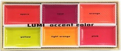 KISSHO GANSAI Japanese Watercolor Paint Vivid Fluorescent Accent 6 Colors JAPAN