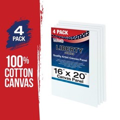 16″ x 20″ Artist Quality Acid Free Canvas Panel Boards for Painting 4-Pack
